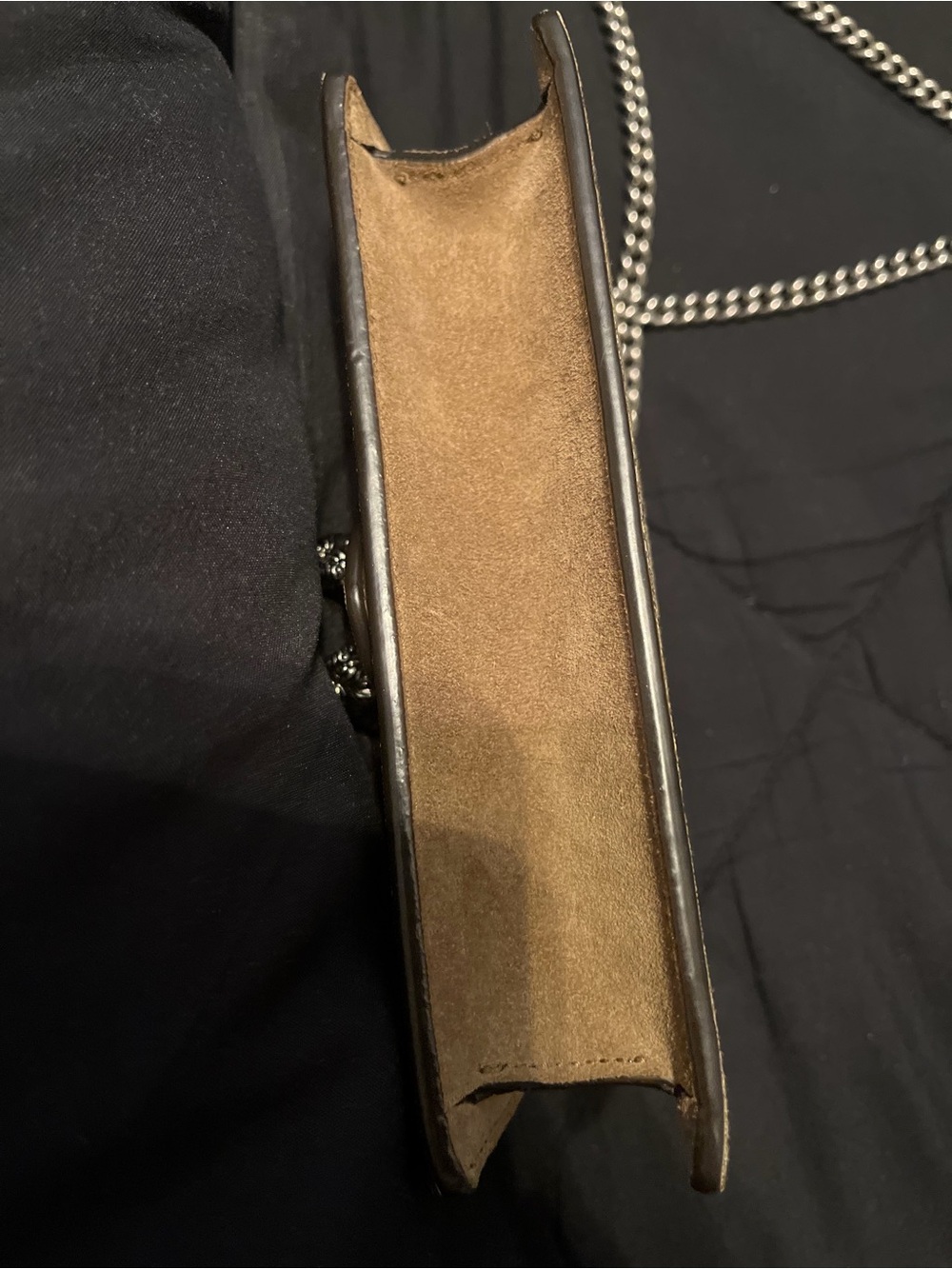 AUTHENTIC Gucci Dionysus Super mini GG Supreme Crossbody Bag with Silver Chain - Picture 5 of 7